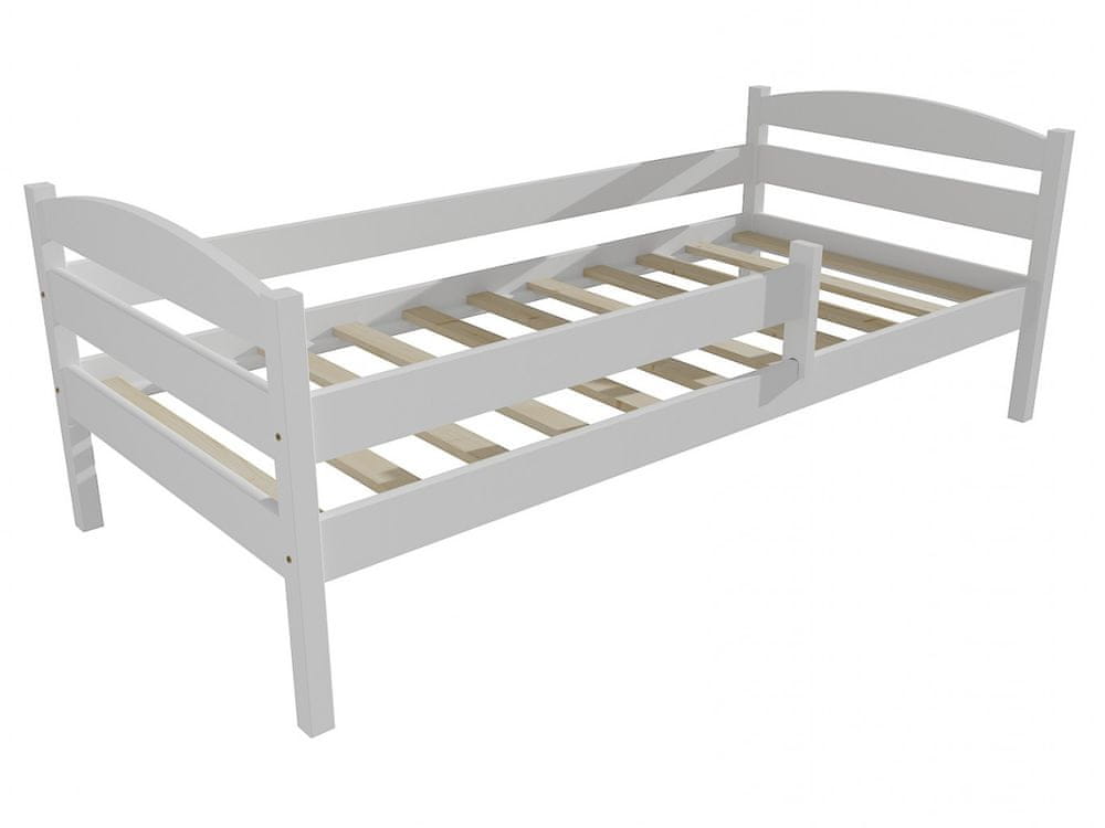 eoshop Detská posteľ DP 017 so zábranou (Rozmer: 80 x 200 cm, Farba dreva: farba biela)